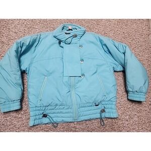 Fera Ski Wear Snow Jacket Carol Teal Women's Size 10 Vtg Hong Kong Made NWT
